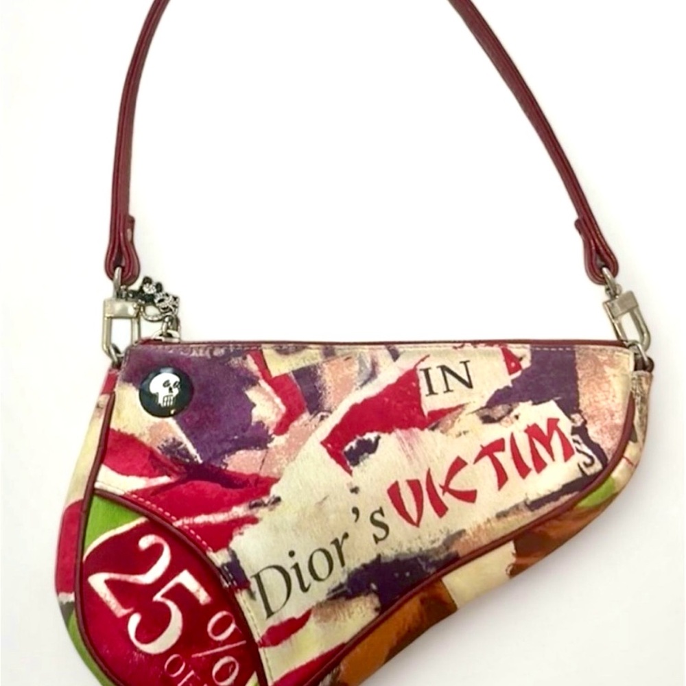 Auth Rare Dior Victim saddle Bag Limited Edition Galliano Vintage Y2K runway - Picture 3 of 10